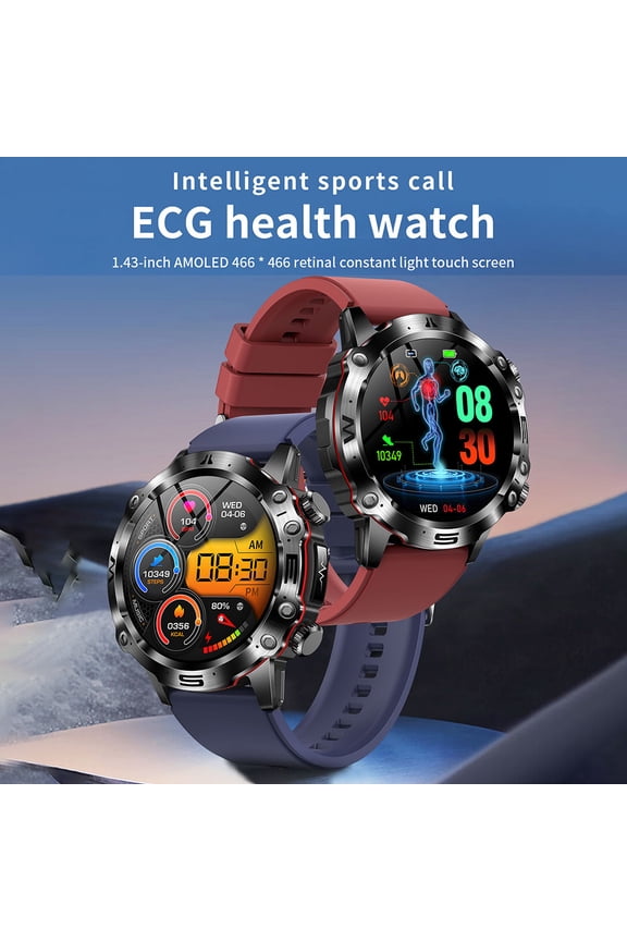 For Smart .43in 466x466 High Clear Screen IP68 Water Resistant Health Monitoring Sports Watch With SOS Call Function For Men Women