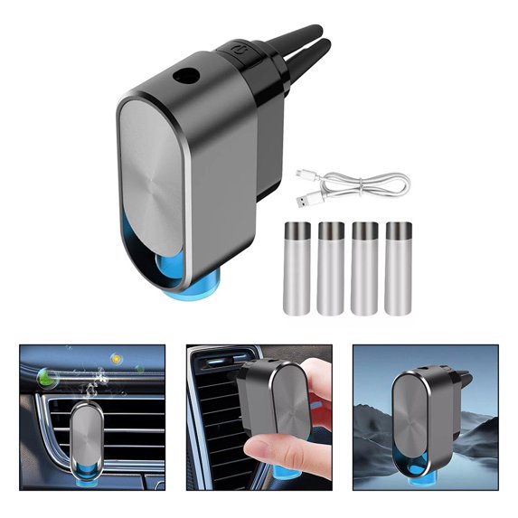 For Smart Car Air Freshener Diffuser Rechargeable With 3 Modes With 4 Essential Oils Fangkenuo