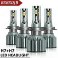 thumbnail image 1 of For Smart Fortwo 2008-2015 Combo H7+H7 LED Headlight High Low Beam 6000K White, 1 of 10