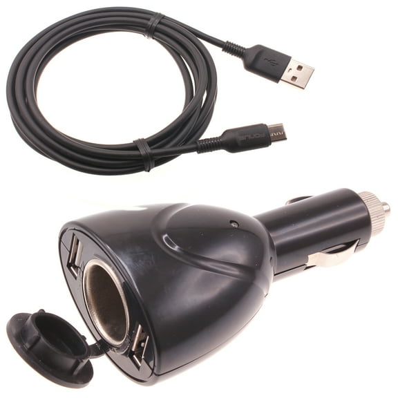 For Sonim XP8/XP10/XP5plus - 2-Port USB Charger - 6ft Type-C Cable Power Cord DC Socket Splitter USB-C Wire Compatible With Sonim XP8/XP10/XP5plus Phones