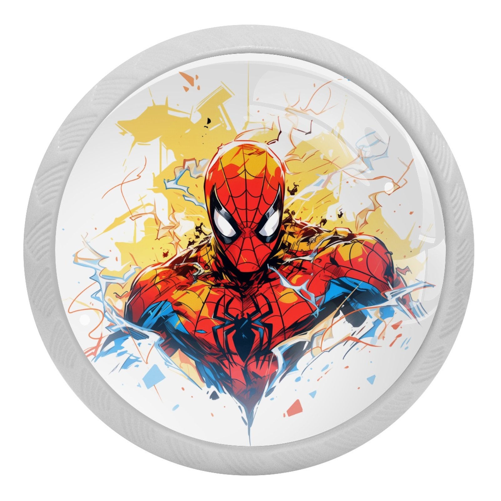 For Spiderman GlowintheDark Fluorescent Knob Drawer Pulls 4Pack with Screws for