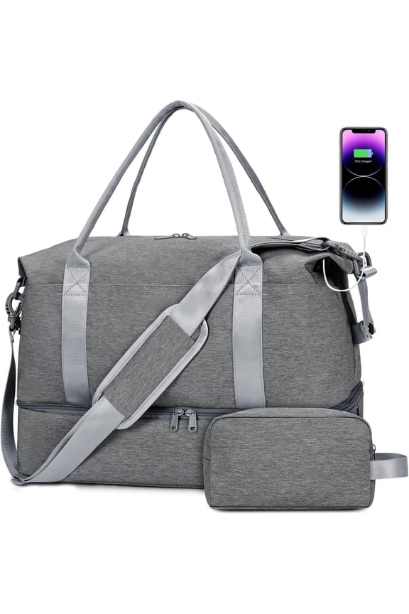 For Spirit Airlines 18x14x8 Personal Item Bag Underseat Carry Bag with Wet Pocket & Shoe Compartment & USB Port