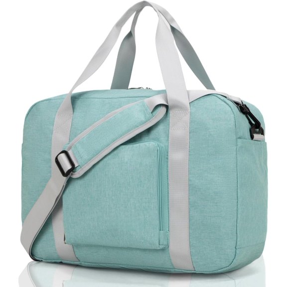 For Spirit Airlines Personal Item Bag 17.7x12.6x6.3 Foldable Travel Duffel Bag Underseat Carry- Luggage for Women and men 25L(Mint Green)