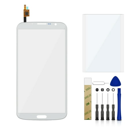 For Sprint Samsung Galaxy Mega 6.3 L600 SPH-L600 Replacement Front Touch Screen Outer Glass Lens Tool White