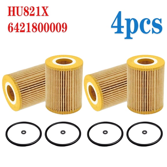 For Sprinter 2500 3500 Diesel, Mercedes Bluetec CDI Oil Filter HU821X - 4pcs