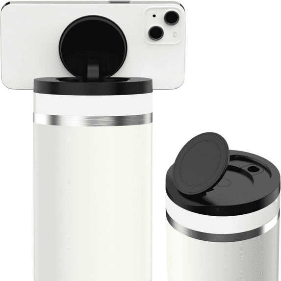 For Stanley Cup Accessory Magnetic Phone Holder for Quencher FlowState 40 OZ Tumbler Magsafe Phone Stand for Gym Office Home Car
