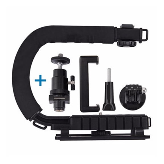 For Steadycam U-Grip C-shaped Handgrip Camera Stabilizer W/h Tripod Head Phone Clamp Adapter ,Easy to Use