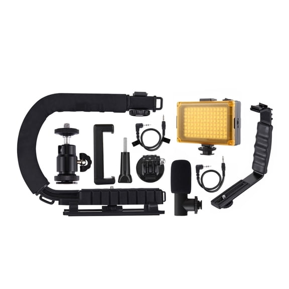 For Steadycam U-Grip C-shaped Handgrip Camera Stabilizer W/h Tripod Head Phone Clamp Adapter ,Easy to Use