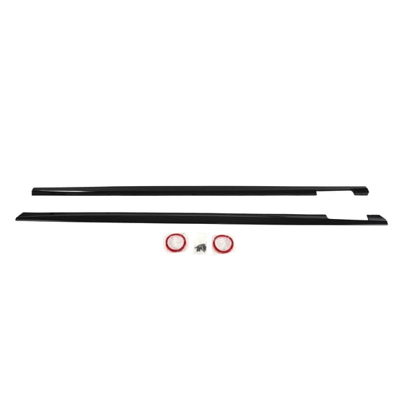 For Stelvio 2017-2022 Gloss Black Side Skirt Extention Lip