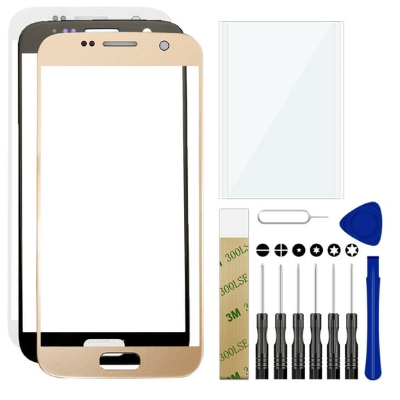 For Straight Talk Samsung Galaxy S7 Replacement Glass Lens Screen Tool Black