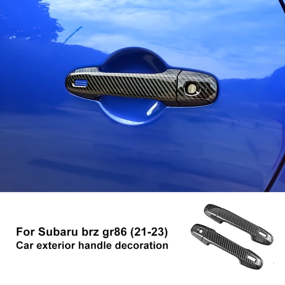 For Subaru BRZ Toyota GR86 2021-2025 Crosstrek 2024-2025 Door Handle Sticker ABS Carbon Fiber LHD RHD Car Handle Cover Trim.