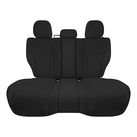 For Subaru Forester 2019-2024 FH Group Custom Fit Car Seat Covers for Truck Van SUV Sedan - Neoprene Black Rear Bench