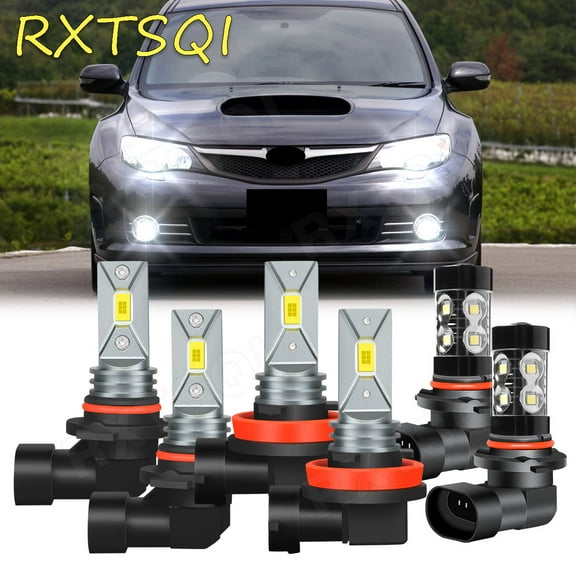 For Subaru Impreza 2008-2011 LED Headlights 9005 H11 High Low 9145 Fog Light Bulbs