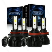 For Subaru Impreza 2008-2020 9005+H11 LED Headlight Light Bulbs Hi-Lo Beam White 4X,p4c