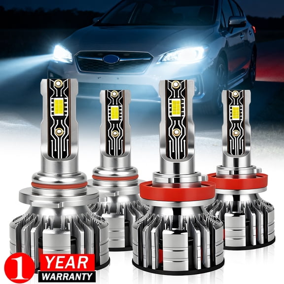For Subaru Impreza 2012-2014 LED Headlight Super Bright Kit 9005/HB3+H11 900% Brighter Plug-N-Play 4X