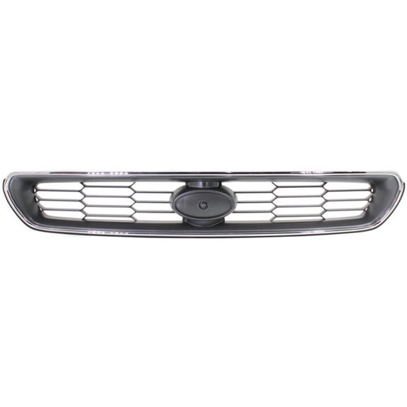For Subaru Legacy 2003 2004 Grille | Plastic | Chrome Shell with Painted Silver Black Insert | Replacement For SU1200125 | 91121AE490