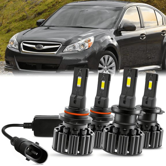 For Subaru Legacy 2005-2010 2011 2012 2013 2014 LED Headlight Bulbs 9005 H7 High Low Beam Kit 4X