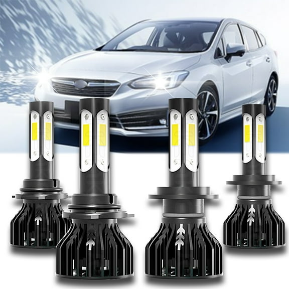 For Subaru Outback 2005-2014 Combo 9005 H7 LED Headlight High Low Bulbs Kit 4pcs