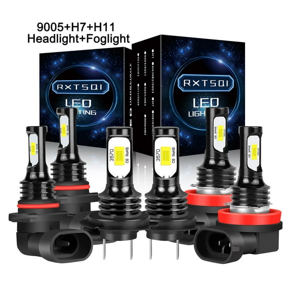 For Subaru Outback 2010-2014 6X 9005 H7 LED Headlight Hi/Lo Beam H11 Fog Light Bulb White Plug&Play