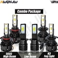 thumbnail image 1 of For Subaru Tribeca 2008-2010 9005/HB3 H7 Headlight & H3 Fog Light LED Bulbs Kit, 1 of 16