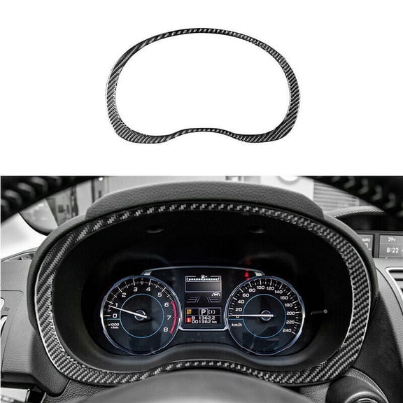 For Subaru WRX STI Carbon Fiber Front Dashboard Edge Frame Cover Trim 2015-2019