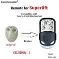 thumbnail image 1 of For Superlift S66 S80/SL1/SL2 /S26/S60 Garage Door Remote Control 433.92MHz Rolling Code Gate Openers Replacement, 1 of 4