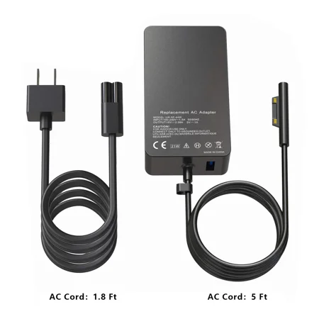 For Surface Pro 4 / 3 Power Adapter Charger 44W 15V 2.58A Model 1625 MS19 +Cord