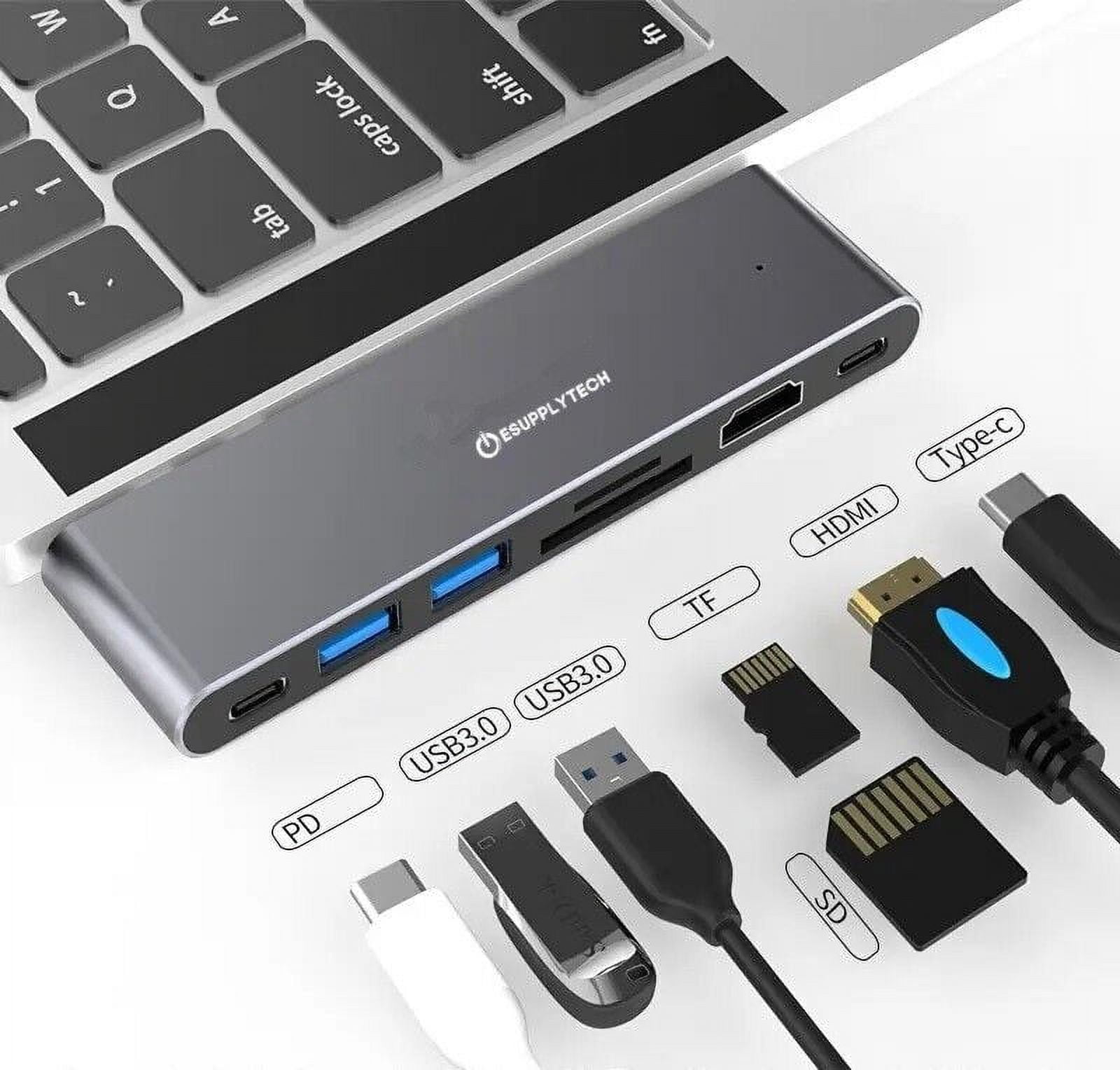 For Surface Pro 9 Pro 8 Pro X Docking Station Hub 4K HDMI 80W USB C Thunderbolt 7in1