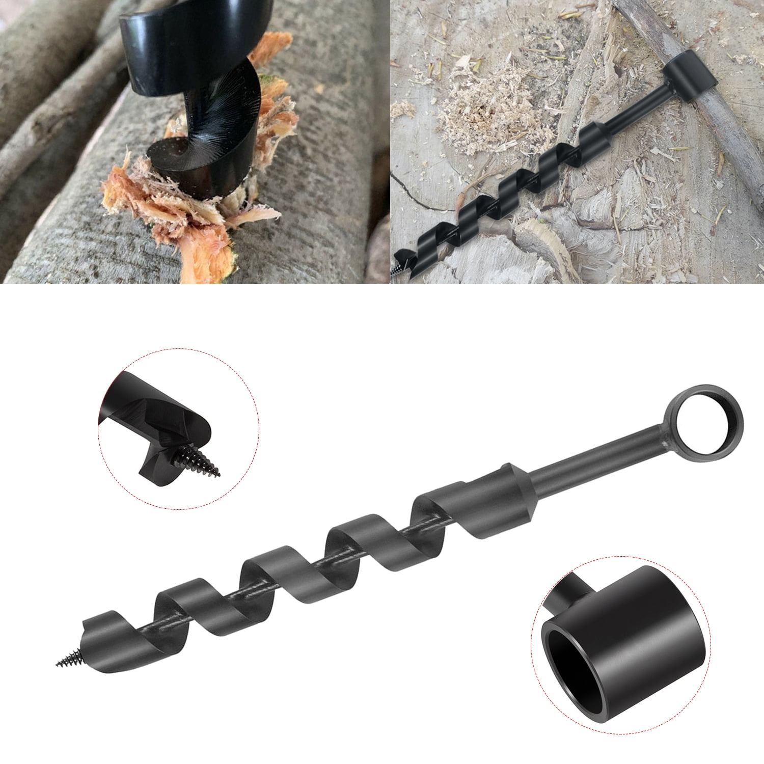 For Survival and Camping Gear Packs Hand Auger Scotch Eye Wood Auger Drill Bit