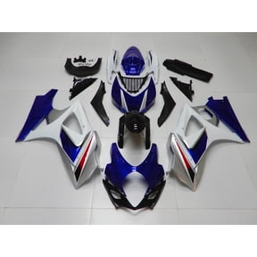 For Suzuki 2007 2008 GSX-R1000 Glossy White Blue Black Injection Fairing Plastic Bodywork Windscreen Precut Heatshield