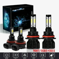 For Suzuki Equator 2009-2012 Headlights,9007/HB5 LED High/Low Beam and H11 Fog light Bulbs,4pcs