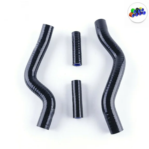 For Suzuki RM250 RM 250 2001-2008 Black Silicone Radiator Water Coolant Hose Kit