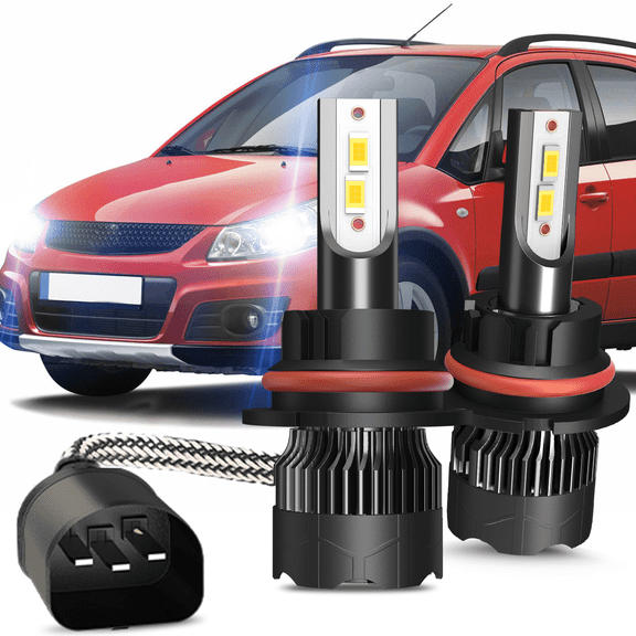 For Suzuki SX4 2007-2013 LED Headlights 9007 High/Low Beam Bulb Kit 2Pcs 6000K 12000LM Super Bright White