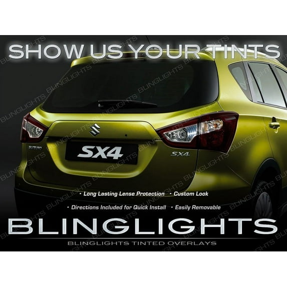 For Suzuki SX4 Tinted Tail Lamps Lights Smoked Overlays Kit Film Protection