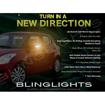 For Suzuki Swift Side LED Side Mirror Turn Signals Mirrors Turnsignals Lights Lamps Signalers Accents