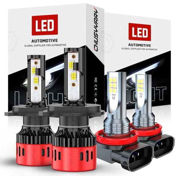 For Suzuki XL-7 2006 LED Headlight High Low Light Fog Light Kit 4x H4 H11 Bulbs
