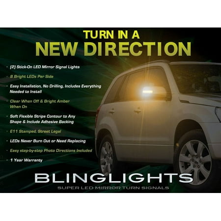 For Suzuki XL7 XL-7 LED Side View Mirror Turnsignal Lights Turn Signal Accent Mirrors Lamps Signalers