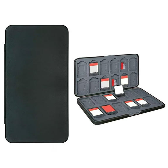 For Switch Game Case Holder for Switch 2 2025 Cartridge Case with 24 Game Card Slots & 48 Micro SD Card Slots, Hard Shell, Silicone Lining (C)
