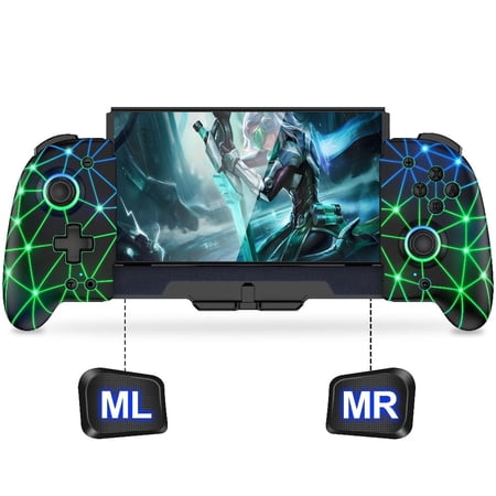 QQV Switch Pro Controller with Turbo, Vibration, Programmable for Nintendo Switch/OLED Joypad
