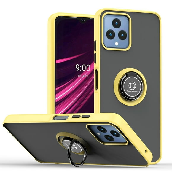 For T-Mobile REVVL 6 5G Q Shadow 1 Series TPU + PC Phone Case with Ring For T-Mobile REVVL 6 5G