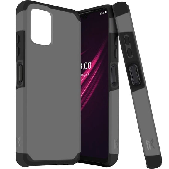 For T-Mobile REVVL 6X 5G 2023 Slim Shockproof Hybrid Cover Phone Case - Gray