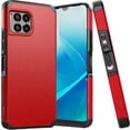 thumbnail image 1 of For T-Mobile REVVL 7 Pro 5G Slim Shockproof Hybrid Cover Cellphone Case - mk Red, 1 of 5