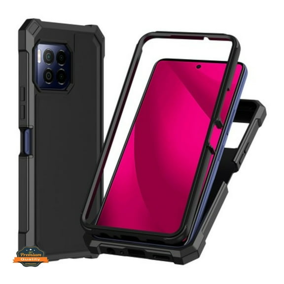 For T-Mobile REVVL 8 Pro 2025 Full Body Hybrid TPU Shockproof Heavy Duty Frame Protective Phone Case [Black]