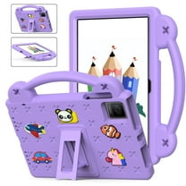 For T-Mobile REVVL Tab 5G Tablet 10.36 inch 2023,Cute Kids Kawaii Cover 3D Cartoon Handle & Stand Soft Silicone Shockproof Lightweight Rugged EVA Foam Case,Lightpurple