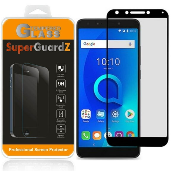 For T-Mobile ( Revvl 2 Plus ) - SuperGuardZ Full Cover Tempered Glass Screen Protector, Edge-To-Edge, 9H, Anti-Scratch, Anti-Bubble, Anti-Fingerprint