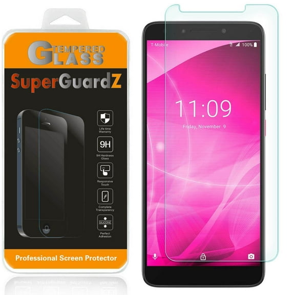 For T-Mobile ( Revvl 2 Plus ) - SuperGuardZ Tempered Glass Screen Protector, 9H, Anti-Scratch, Anti-Bubble, Anti-Fingerprint