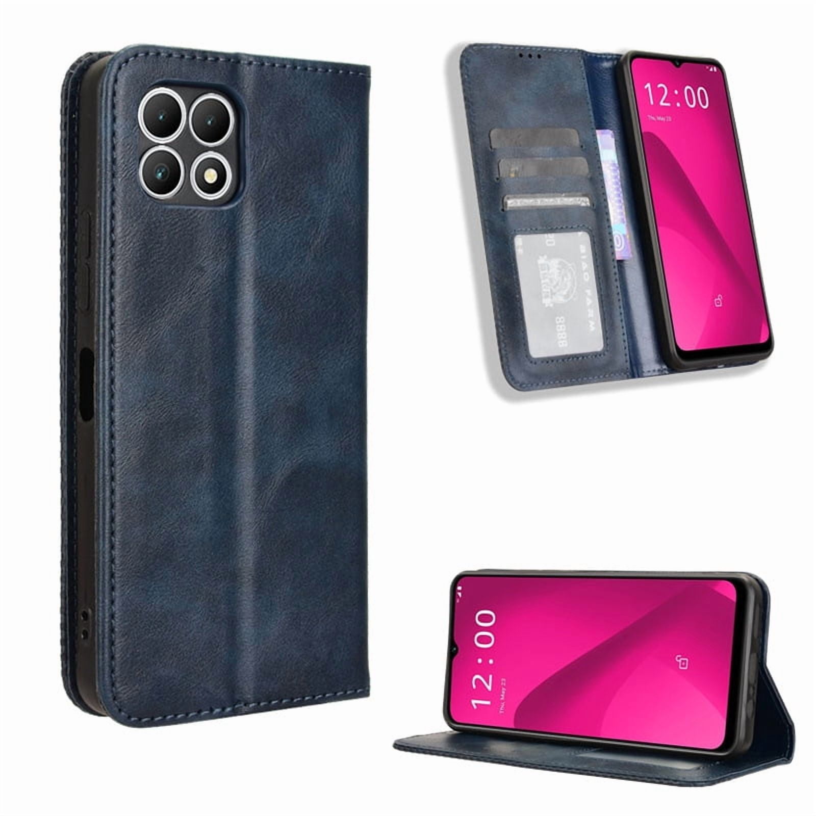 For T-Mobile Revvl 7  8 6 V+ Flip Phone Case Retro Leather Wallet Anti-fall Cover For T-Mobile Revvl 8 Pro T Phone Pro