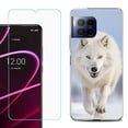 thumbnail image 1 of For T-Mobile Revvl 7 Pro 5G Phone Case, Shockproof Case Cover with Tempered Glass Screen Protector, by OneToughShield - Arctic Wolf, 1 of 3