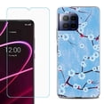 thumbnail image 1 of For T-Mobile Revvl 7 Pro 5G Phone Case, Shockproof Case Cover with Tempered Glass Screen Protector, by OneToughShield - Blossom Sky, 1 of 3