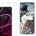 thumbnail image 1 of For T-Mobile Revvl 7 Pro 5G Phone Case, Shockproof Case Cover with Tempered Glass Screen Protector, by OneToughShield - Calm Husky, 1 of 3